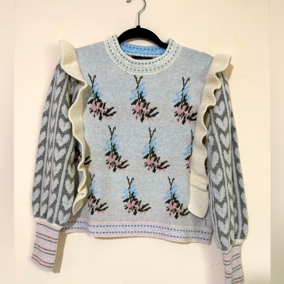 Cider Knit Sweater with balloon sleeve - Picture 1 of 7